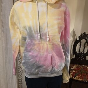 Colorful Tie-Dye Hoodie Sweater
